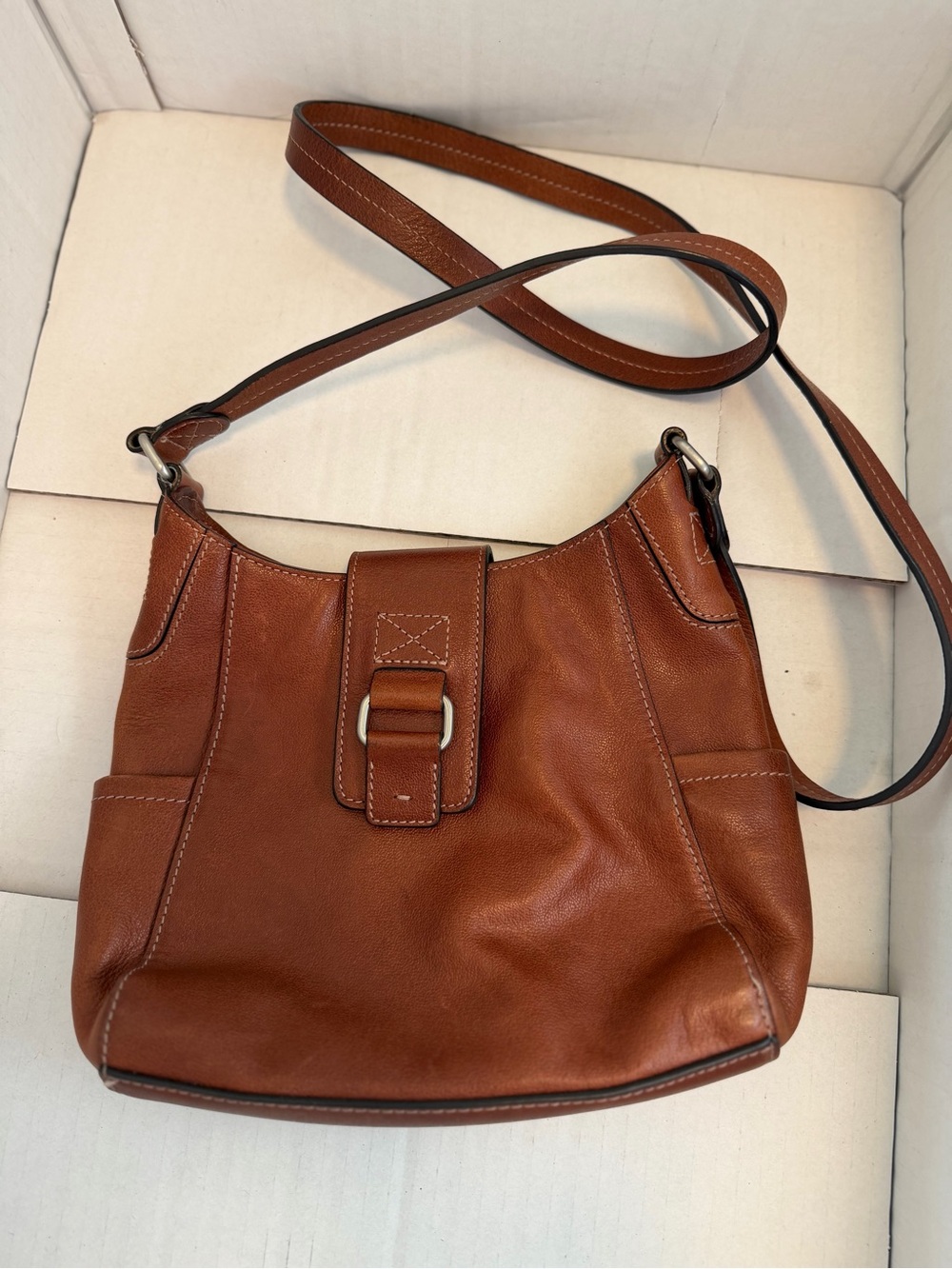 Fossil Brown Leather Shoulder Bag